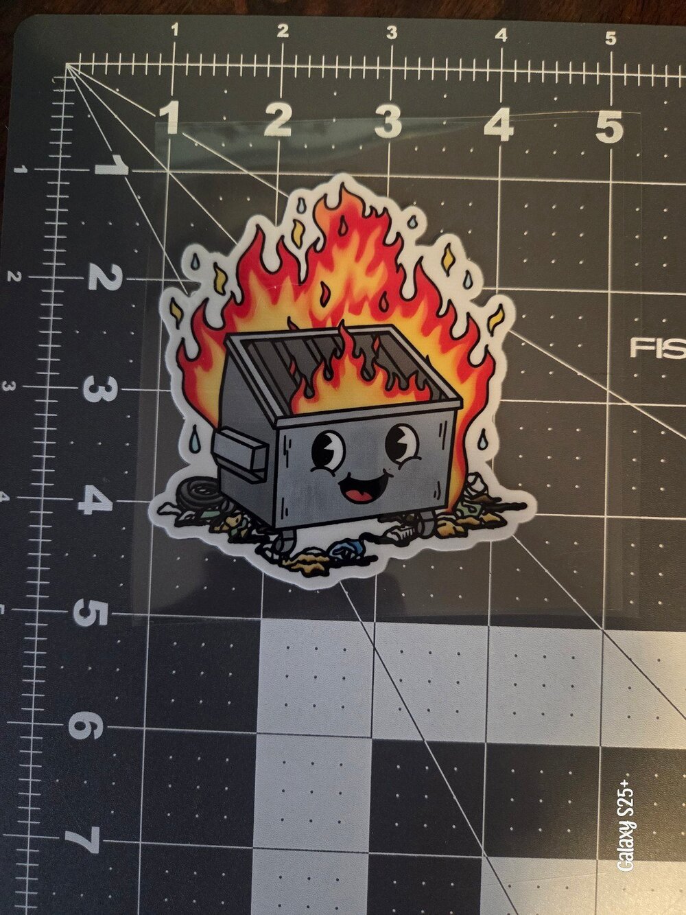 Dumpster fire decal sticker